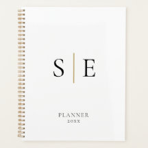 Monograma Dourado Branco Simples 2023