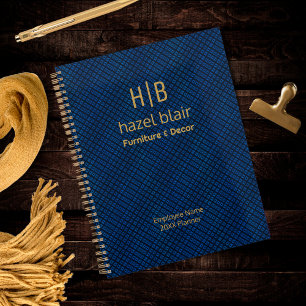 Agenda Monograma Dourado minimalista Logotipo comercial