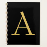 Agenda Monograma Dourado Preto<br><div class="desc">Esse modelo pode ser personalizado para atender a todas as profissões profissionais.</div>