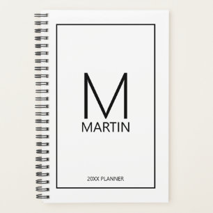 Agenda Monograma e Nome Personalizados Modernos