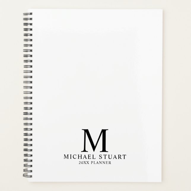 Agenda Monograma e Nome Personalizados Profissionais (Frente)