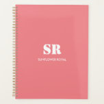 Agenda Monograma Elegante Rosa Mínimo<br><div class="desc">Mantenha-se organizado e na moda com este Planeador Mínimo Rosa Elegante Monograma. Com seu design elegante e sofisticado, esse planejador apresenta um cobrir cor-de-rosa macio enfeitado com um monograma minimalista. Os layouts mensal e semanal fornecem espaço amplo para que você planeje sua programação, defina metas e junte lembretes importantes. O...</div>