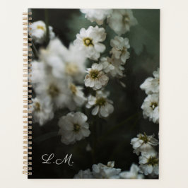 Agenda Monograma floral artístico e sombrio