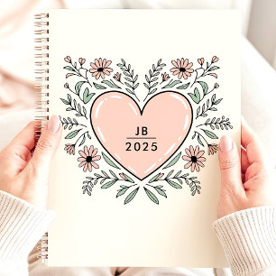 Agenda Monograma Floral Heart 2025