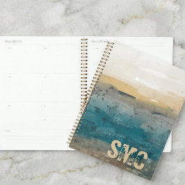 Agenda Monograma Inicial de Aquarela Costeira