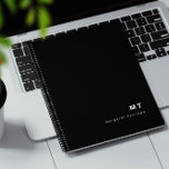 Agenda Monograma Moderno Clássico Inicial<br><div class="desc">Um planejador inicial de monograma. Este planejador apresenta uma aparência moderna clássica com iniciais e um nome. Todo texto é personalizável e pode ser substituído por qualquer texto de sua escolha.</div>