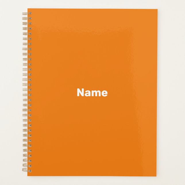 Agenda Monograma moderno de texto personalizado de cor la (Frente)