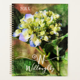 Agenda Monograma Monograma Floral Hydrangea Planner