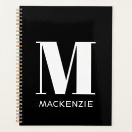 Agenda Monograma Nome inicial Simples Personalizado