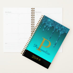 Agenda Monograma Personalizado de Nome Personalizado do G
