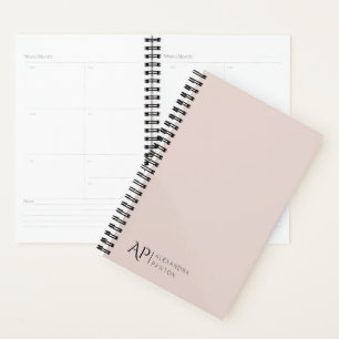 Agenda Monograma Personalizado de rosas claro 2024