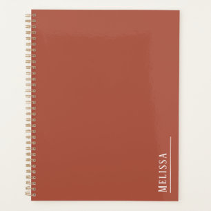 Agenda Monograma personalizado, terracota moderna