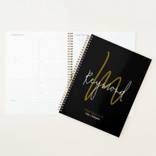 Agenda Monograma preto monograma