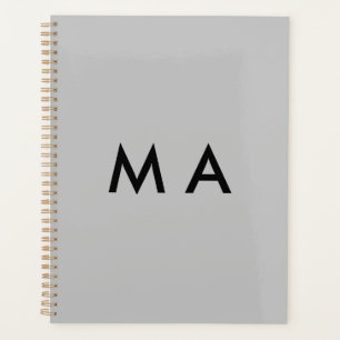 Agenda Monograma simples adicione a letra do seu nome hom