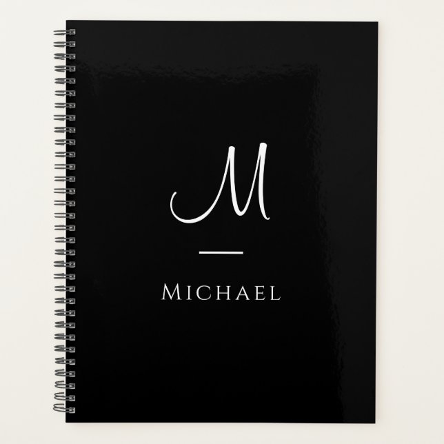 Agenda Monogramas - Letra inicial Modelo elegante (Frente)