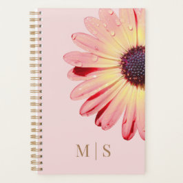 Agenda Monogramas Montana Wildflower em rosa