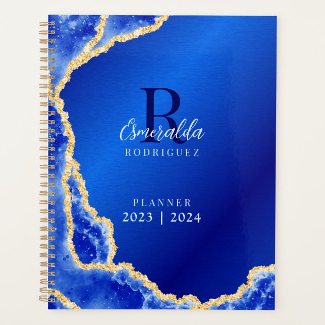 Agenda Monogrammed Royal Agate 2023 2024 Elegante (Frente)