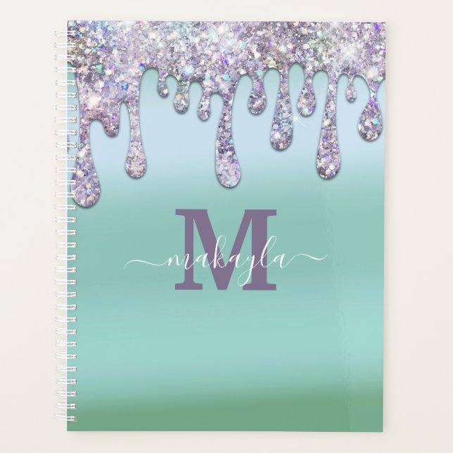 Agenda Monograph Glitter Drives Foil Personalizado (Frente)