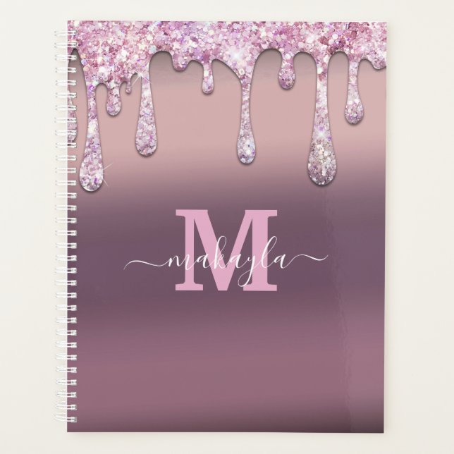 Agenda Monograph Glitter Drives Foil Personalizado (Frente)