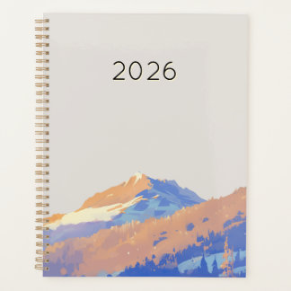 Agenda Montanha Minimalista Roxa Pastel Fofa