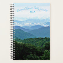 Montanhas do enfumaçado Thoreau Citação Azul Verde