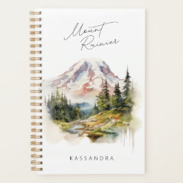 Agenda Monte Rainier Washington Watercolor