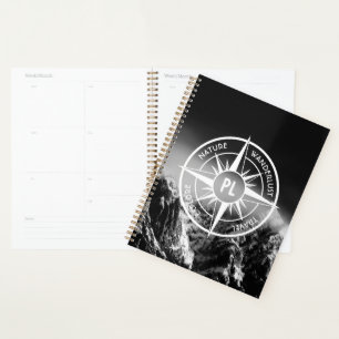 Agenda Montes dramáticos do emblema da estrela da Compass