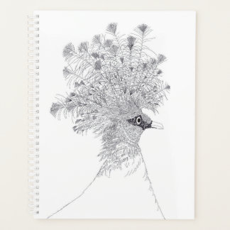 Agenda Month and Weekly Planner Crowned Pigeon 
