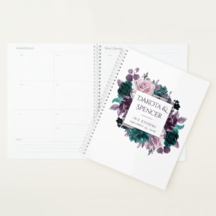 Agenda Moody Boho   EggPlant Purple e Mauve Rosa Personal