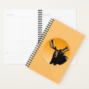Agenda Moose no Sunset - Arte original sobre a vida selva