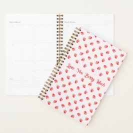 Agenda Morango Rosa Pastel Personalizado