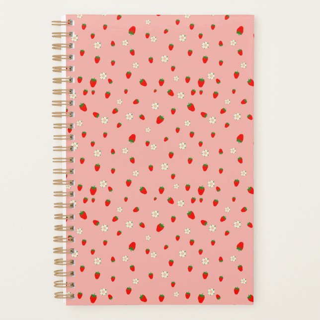 Agenda Morangos e Flores Padrão (Frente)