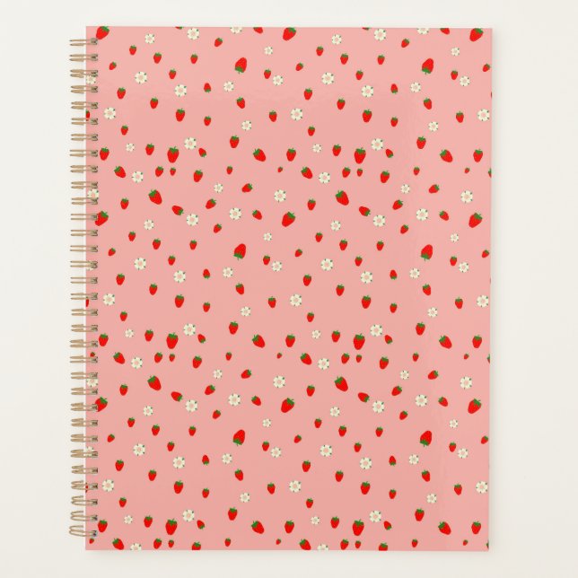 Agenda Morangos e Flores Padrão (Frente)