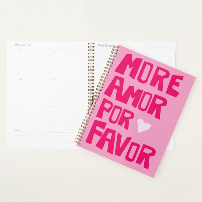 Agenda More Amor Por Favor, Pink Design Aesthetic (Exibição)