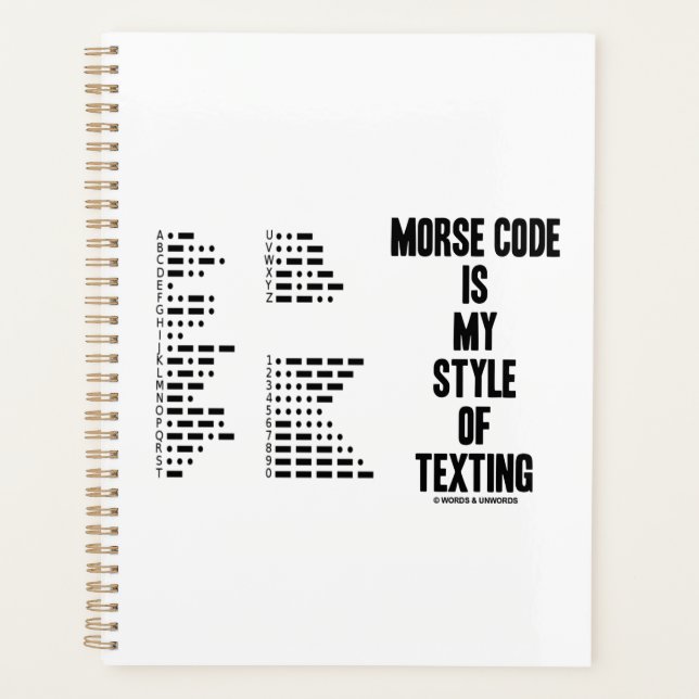 Agenda Morse Code É O Meu Estilo De Mensagem Do Intel Mor (Frente)