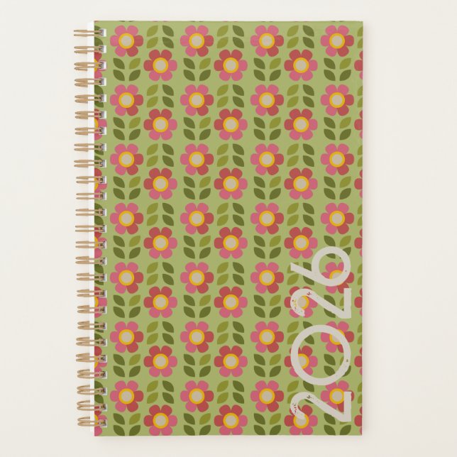 Agenda MOSSY BLOOM - Botanical Pattern Planner (Frente)