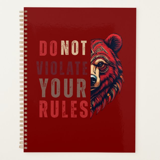 Agenda Motivação | Próximo modo de pensar | Urso (Frente)