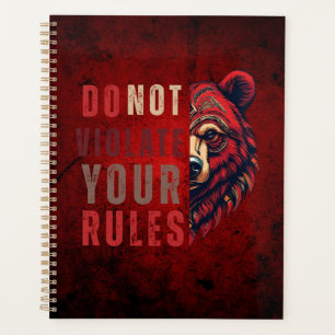 Agenda Motivação Próximo modo de pensar Urso
