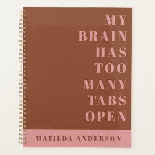 Agenda Motografia mínima verde e rosa moderna