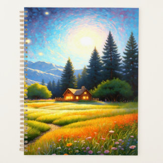 Agenda Mountain Forest Cabin Art