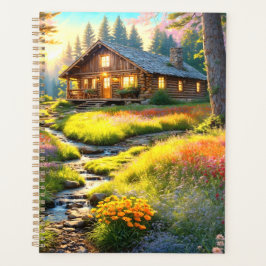 Agenda Mountain Forest Cabin Art