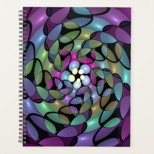 Agenda Movimentos Coloridos Abstrato Trippy Fractal Art