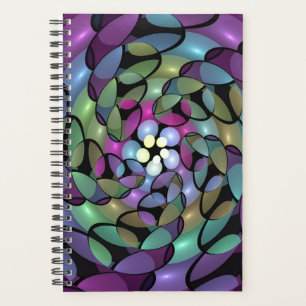 Agenda Movimentos Coloridos Abstrato Trippy Fractal Art