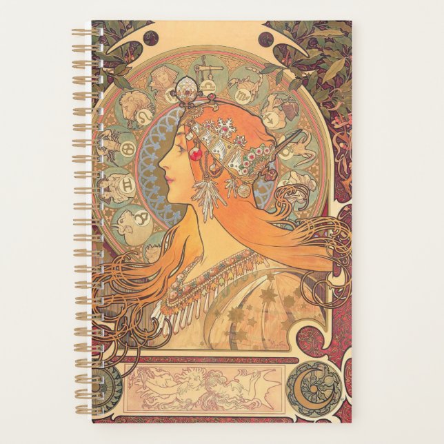 Agenda Mucha Themed Design (Frente)