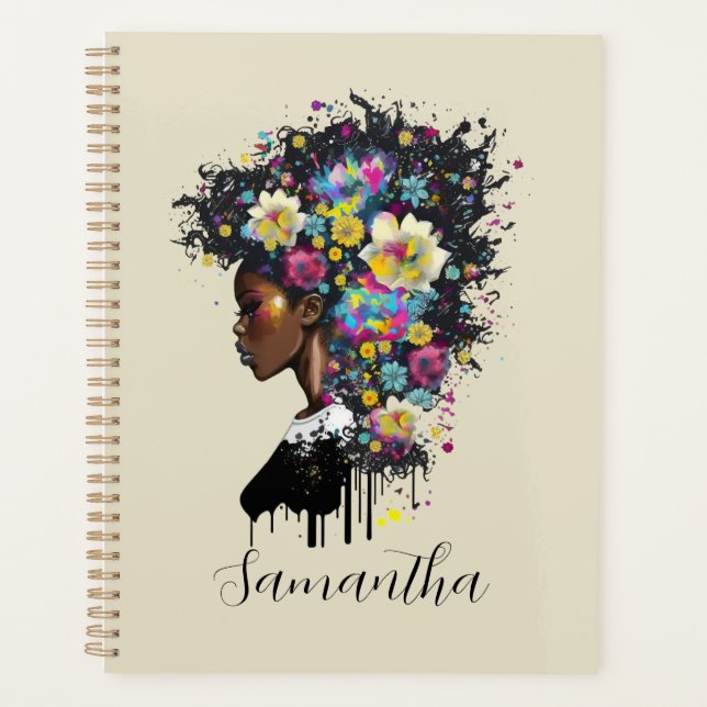 Agenda Mulher afro-americana afro-espumante (Frente)