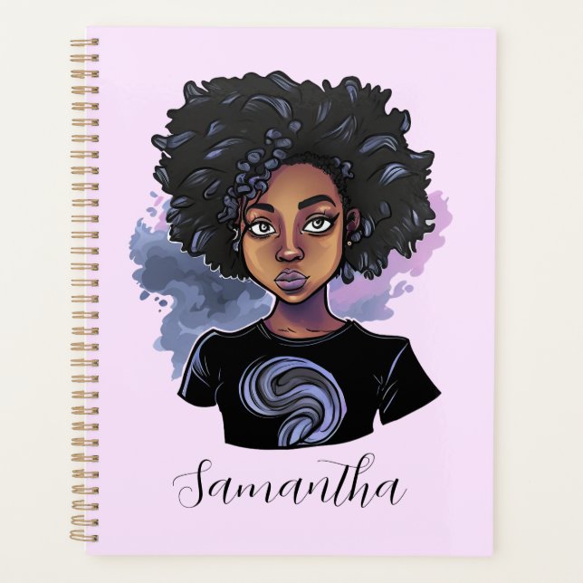 Agenda Mulher Afro-Americana Personalizada (Frente)