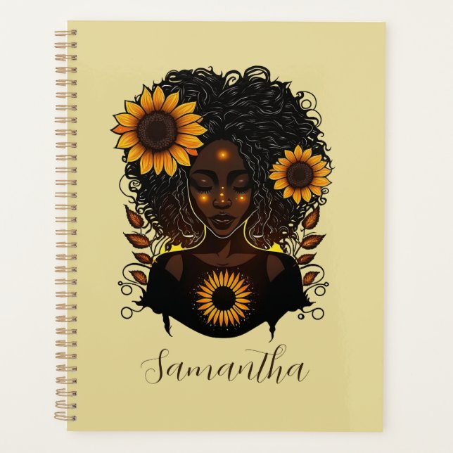 Agenda Mulher Afro Rainha Sunflower (Frente)