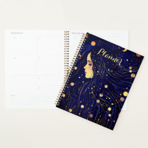 Agenda Mulher Celestial Deusa do Céu Lua Estrelas