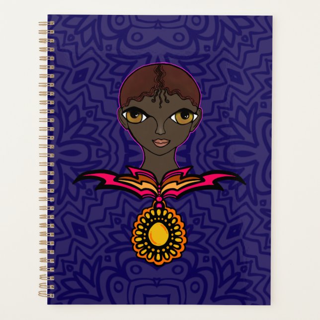 Agenda Mulher com colar e pingente (Frente)