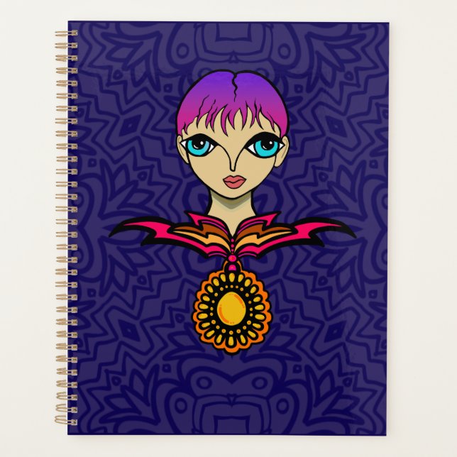 Agenda Mulher com colar e pingente (Frente)